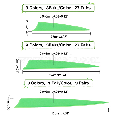 супернаходки 63 пары 27 цвета пластиковые стрелы оперение перья(FIND-FH0002-94)-3