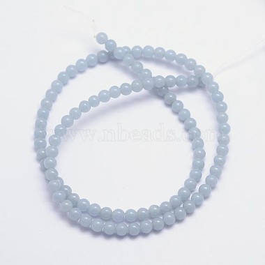 Natural Angelite Beads Strands(G-L411-18-4mm)-2