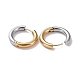 Two Tone 304 Stainless Steel Hinged Hoop Earrings for Women(EJEW-A073-01D)-2
