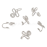 316 Surgical Stainless Steel Clip on Nose Rings, Nose Cuff Non Piercing Jewelry, Stainless Steel Color, 19x14.5x7.5mm(STAS-P336-09G-P)