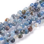 Natural Kyanite  Beads Strands, Top Drilled, Faceted, Teardrop, 4~5mm, Hole: 0.9mm, about 90pcs/strand, 16.54 inch(42cm)(G-H243-05)