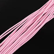 Elastic Cord, with Fibre Outside and Rubber Inside, Pearl Pink, 2mm, about 109.36 yards(100m)/bundle(EC-R004-2.0mm-06)
