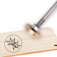 Stamping Embossing Soldering Iron with Stamp, for Cake/Wood, Leaf Pattern, 30mm(AJEW-WH0113-15-22)