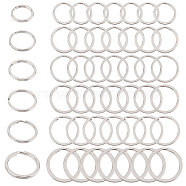 UNICRAFTALE 48Pcs 6 Sizes 304 Stainless Steel Split Key Rings, Stainless Steel Color, 8pcs/size(STAS-UN0024-08)