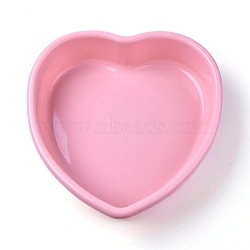 DIY Food Grade Silicone Molds, Cake Pan Molds, For DIY Chiffon Cake Bakeware, Heart, Pink, 10-Inch, 285x255x61mm, Inner Diameter: 245x260mm(DIY-E035-09A)