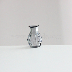 Transparent Miniature Glass Vase Bottles, Micro Landscape Garden Dollhouse Accessories, Photography Props Decorations, Silver, 14.5x22mm(BOTT-PW0006-03D)