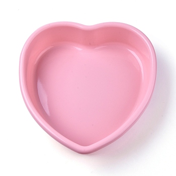 DIY Food Grade Silicone Molds, Cake Pan Molds, For DIY Chiffon Cake Bakeware, Heart, Pink, 10-Inch, 285x255x61mm, Inner Diameter: 245x260mm