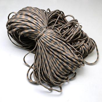 7 Inner Cores Polyester & Spandex Cord Ropes, for Rope Bracelets Making, Gray, 4mm, about 109.36 yards(100m)/bundle, 420~500g/bundle