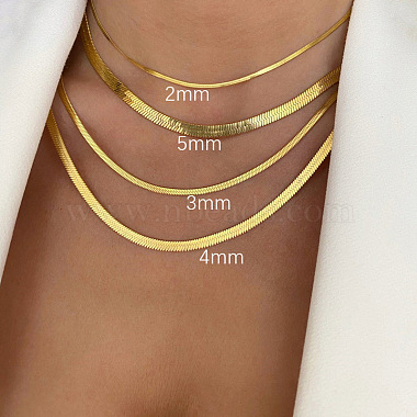 Stainless Steel Snake Chain Necklaces for Women(WG80FEF-19)-2