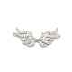 Wing Brass Micro Pave Cubic Zirconia Links(ZIRC-D034-P-RS)-1