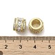 Brass Micro Pave Clear Cubic Zirconia European Beads(KK-M275-04G)-3