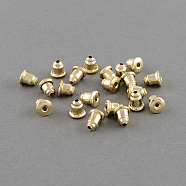 Iron Ear Nuts, Earring Backs, Light Gold Plated, 6x5mm, Hole: 1mm(IFIN-R190-LG)