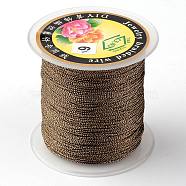 Round Metallic Thread, 12-Ply, Camel, 1mm, about 54.68 yards(50m)/roll(MCOR-L001-1mm-07)