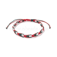 Nylon Braided Cord Bracelet, Adjustable Bracelet for Women, Colorful, Inner Diameter: Inner Diameter: 2-3/8~3-7/8 inch(5.9~9.7cm) (BJEW-TA00138)