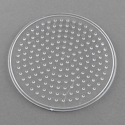 ABC Pegboards used for 5x5mm DIY Fuse Beads, Flat Round, Clear, 87x5mm(X-DIY-R014-02)