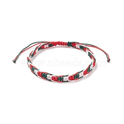 Nylon Braided Cord Bracelet, Adjustable Bracelet for Women, Colorful, Inner Diameter: Inner Diameter: 2-3/8~3-7/8 inch(5.9~9.7cm) (BJEW-TA00138)