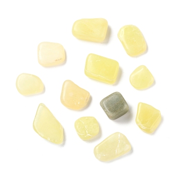 Natural Xiuyan Jade Beads, Tumbled Stone, No Hole, Nuggets, 21~49.5x20~23x6~17mm