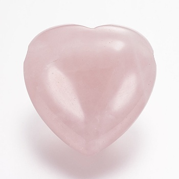 Natural Rose Quartz Beads, Heart, 13x25x25mm, Hole: 2mm