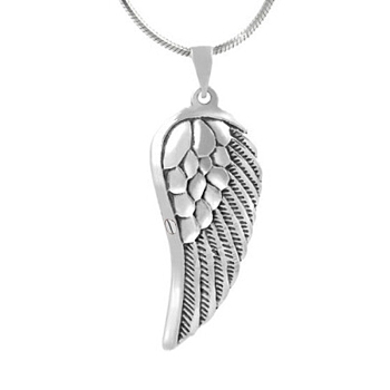 Stainless Steel Pendant Necklaces, Wing Urn Ashes Necklaces, Stainless Steel Color, 20.08~31.50 inch(51~80cm)