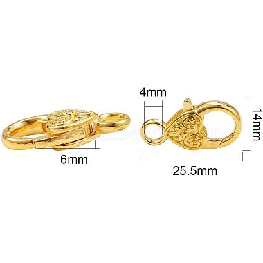 Tibetan Style Heart Lobster Claw Clasps(PALLOY-PH0012-58)-2