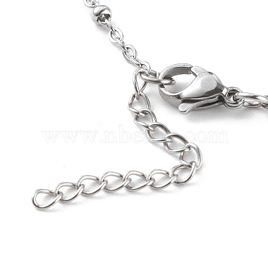 Beaded Necklaces & 304 Stainless Steel Satellite Chain Necklace Sets(NJEW-JN03459)-7
