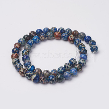 Natural Imperial Jasper Beads Strands(G-N160-6)-2