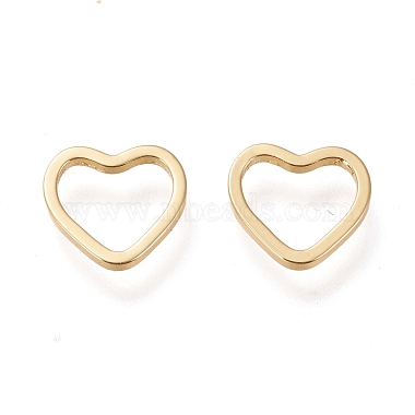 Real 20K Gold Plated Heart Brass Linking Rings