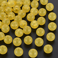 Imitation Jelly Acrylic Beads, Round, Yellow, 8x7.5mm, Hole: 1.8mm, about 1745pcs/500g(MACR-S373-66-EA07)