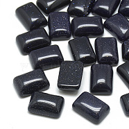 Synthetic Blue Goldstone Cabochons, Rectangle, 14x10x5.5mm(G-T028-10x14mm-13)