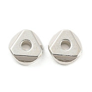 CCB Plastic Beads, Triangle, Platinum, 6x6x1.8mm, Hole: 1.4mm(CCB-K011-05A-P)