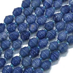 Natural Blue Aventurine Beads Strands, Bell, with Seed Beads, 11x10mm, Hole: 1.4mm, about 31pcs/strand, 15.35''(39cm)(G-K389-D12-01)