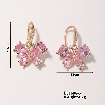 Exquisite Butterfly Ear Decor for Trendy Fashion Earlobe Design, Golden, Pink, 27x19mm