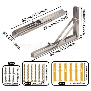 304 Stainless Steel Folding Shelf Brackets(SW-TAC0001-13P)-3