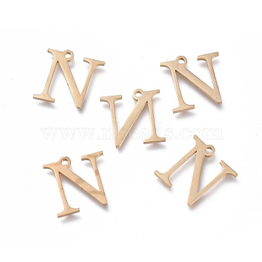 Golden Alphabet 304 Stainless Steel Charms