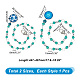 Acrylic Pendant Knitting Row Counter Chains with Random Glass Cabochon(HJEW-AB00467)-2