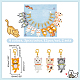 Cat Pendant Stitch Markers(HJEW-AB00444)-2
