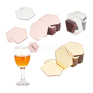 AHADERMAKER 60Pcs 3 Colors Acrylic Display Stands, for Tag Display, Hexagon, Mixed Color, 35x40x0.7mm, Slot: 3mm, 20pcs/color(OACR-GA0001-13)