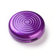 Aluminum Collection Boxes, Coin Display Boxes, Flat Round, Purple, 8.9x8.4x2.85cm(CON-WH0068-80B)