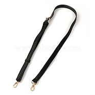 PU Leather Bag Strap, with Alloy Swivel Clasps, Bag Replacement Accessories, Black, 133x1.85x0.25cm(FIND-G010-D01)
