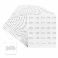 PVC & Paper Sticker Labels, Adhesive Stickers, for Scrapbooking Making, Fishbone Pattern, 100x80x0.2mm, Sticker: 12x12mm, 30pcs/sheet(DIY-WH0374-67C)