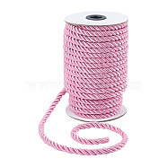 BENECREAT Nylon Thread, for Home Decorate, Upholstery, Curtain Tieback, Honor Cord, Pearl Pink, 8mm, 20m/roll(NWIR-BC0002-04-10)