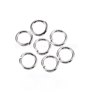 304 Stainless Steel Jump Rings, Open Jump Rings, Stainless Steel Color, 5x0.8mm, 20 Gauge, Inner Diameter: 3.4mm(STAS-E147-39P-5mm)