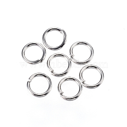 Tarnish Resistant 304 Stainless Steel Jump Rings, Open Jump Rings, Stainless Steel Color, 5x0.8mm, 20 Gauge, Inner Diameter: 3.4mm(STAS-E147-39P-5mm)