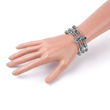 Electroplate Glass Wrap Bracelets(BJEW-JB04018-04)-3