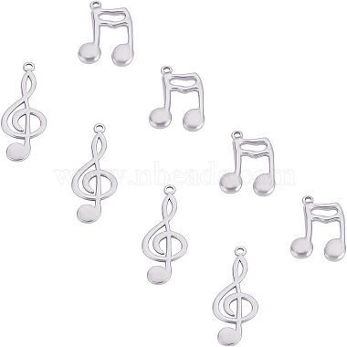 Stainless Steel Color Musical Note Stainless Steel Pendants