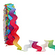wadorn 10m rubans de garniture à franges ondulées en coton dégradé de couleur arc-en-ciel(OCOR-WR0001-31)-1