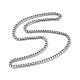 201 Stainless Steel Cuban Link Chain Necklace with 304 Stainless Steel Clasps for Men Women(NJEW-M194-01A-P)-1