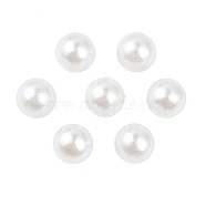 ABS Plastic Imitation Pearl Round Beads, Dyed, No Hole, White, 8mm, about 1500pcs/bag(MACR-F033-8mm-24)