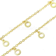 Handmade Brass Flat Round Chains, for Necklaces Bracelets Making, Long-Lasting Plated, Soldered, with Spool, Golden, 2x2x0.5mm, about 16.40 Feet(5m)/Roll(CHC-Z001-01G)