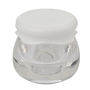 Plastic Portable Cream Jar, Empty Refillable Cosmetic Containers, with Screw Lid, Clear, 3.7~3.8x3.45~3.5cm, Capacity: 10g(MRMJ-L017-05C)